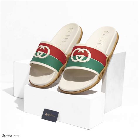 gucci terry slides|Women's Interlocking G slide sandal .